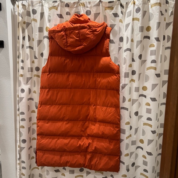 BTFBM burnt orange long puffer vest - Picture 3 of 7